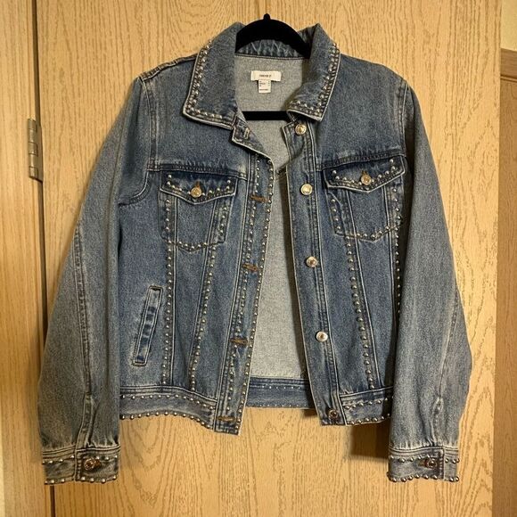 Forever 21 Beaded Denim Jacket - Picture 1 of 6